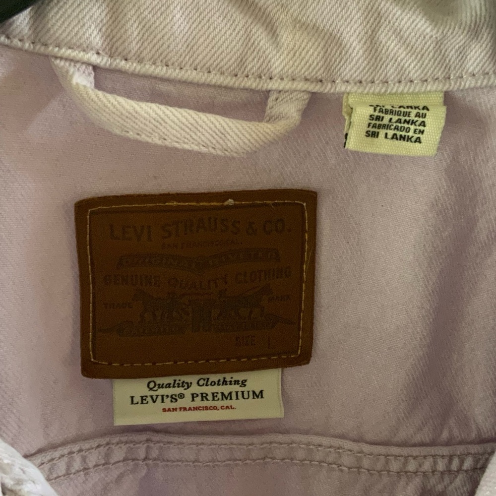 Vintage Rare Levi’s denim light purple trucker jacket size L - Picture 2 of 3